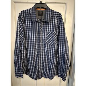 5.11 Tactical Mens Snap Front Plaid Shirt Shooting Military Sz 2XL Blue Black
